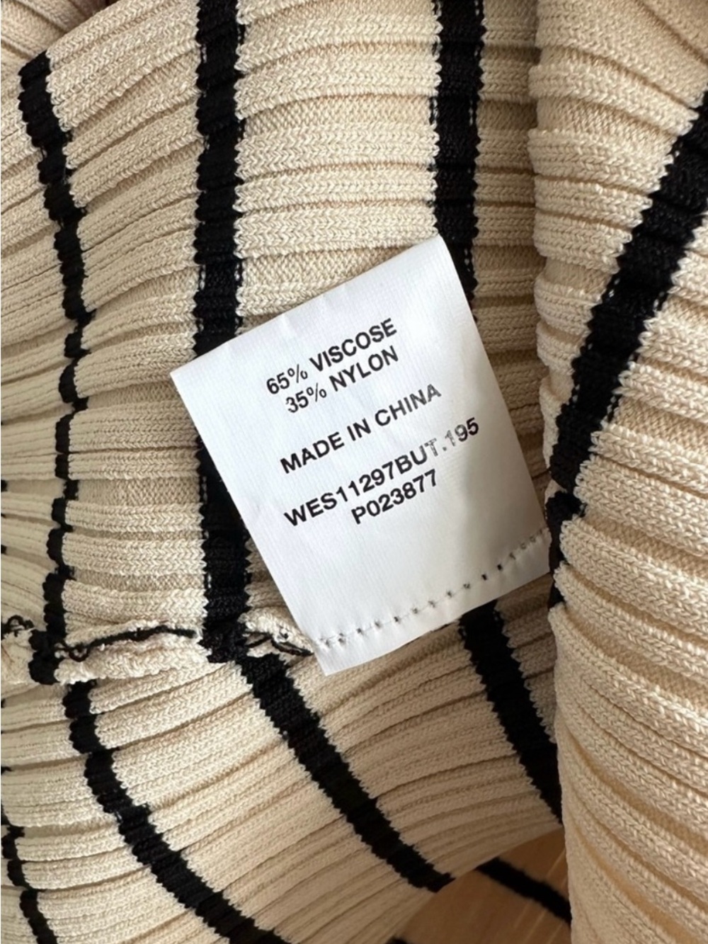 DISSH Billie Butter Stripe Ribbed Knit Maxi Dress Size L - Picture 16 of 16